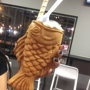 taiyaki de oreo con nutella 