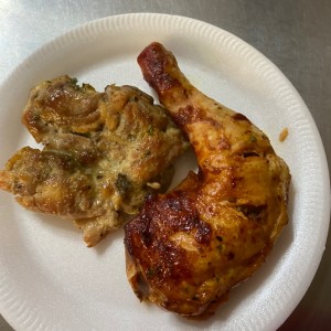 pollo y puerco asado 
