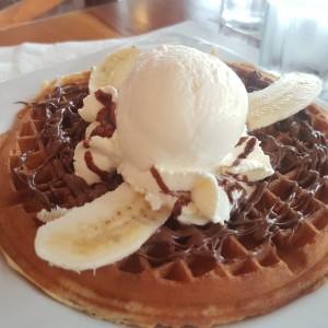 waffle Nutella y banano