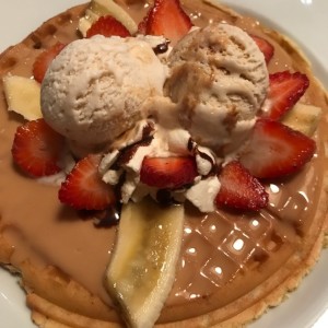 Waffle de dulce de leche
