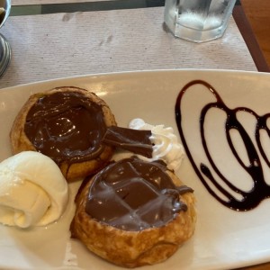 Mini waffles de nutela