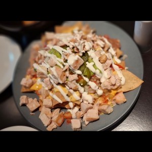 nachos con pollo