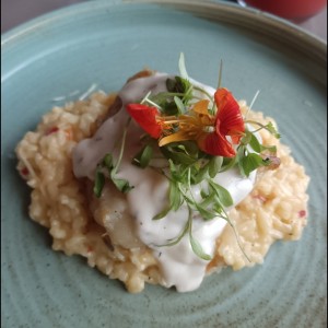 Corvina con arroz cremoso 