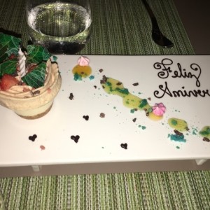 Postre de Aniversario. cortesia