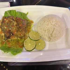 Corvina al ajillo
