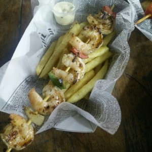 Brocheta de Langostinos riquisima