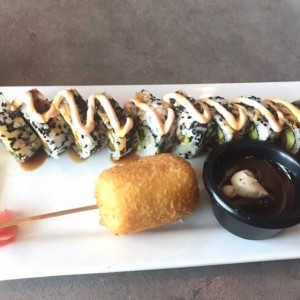 viva Panama roll y brocheta de queso