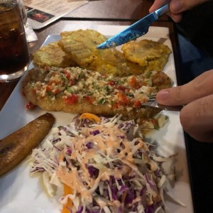 filete de pescado al ajillo