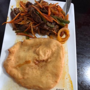 bistec picao con Hojaldre