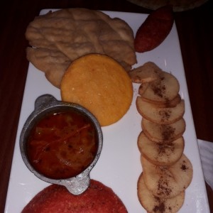 parrillada de frituras veganas