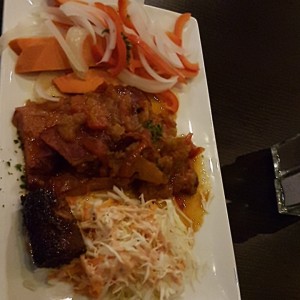 tasajo con vegetales