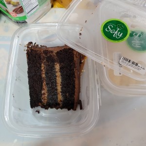 Cake de chocolate, manjar,