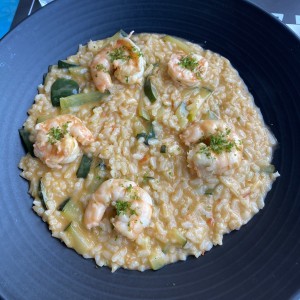 Shrimp and zucchini risotto