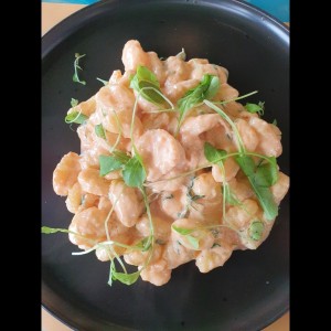 Gnocchi Gamberi e Rucola