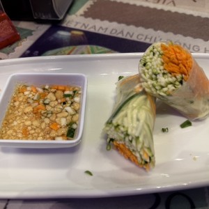 Rollitos de Papel de Arroz de Vegetales (zanahoria y zucchini)