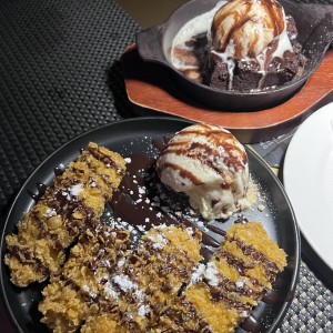 Postres - Ato Banana y Brownie Yakimashitan