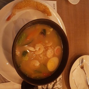 sopa ramen tempura