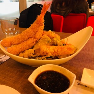 tempurizado de langostino y vegetales