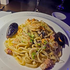 pasta con Marisco al oleo