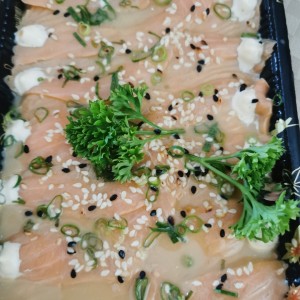 Entradas/Carpaccio - Sake Carpaccio