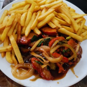 Puerco asado con papas