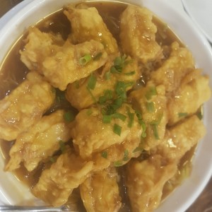 Tofu en salsa de vieira