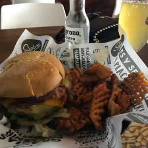 4 cheese and bacon burguer