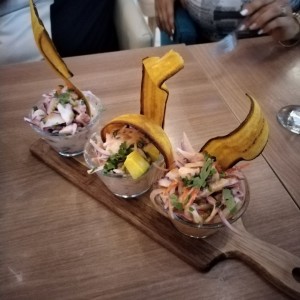 Degustacion 3 ceviches