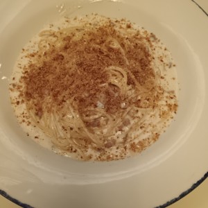 Spaghetti Alfredo e Prosciutto