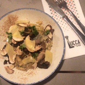 risotto fungui e filetto