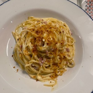 Spaghetti Alfredo e Prosciutto