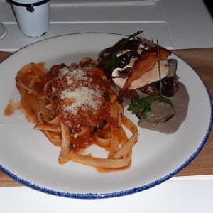 Cartocho de Carne y Pasta