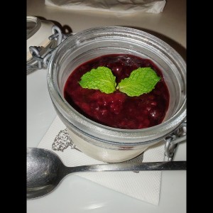 Panacotta frutos rojos