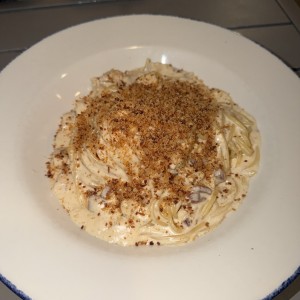 Spaghetti Alfredo e Prosciutto