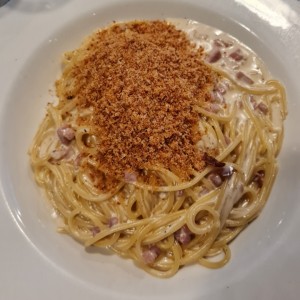 Spaghetti Alfredo e Prosciutto