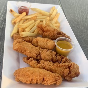 Chicken finger. Super apanados y crujientes.