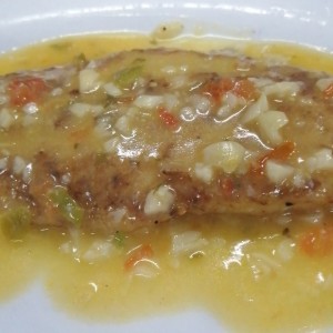 Corvina al ajillo