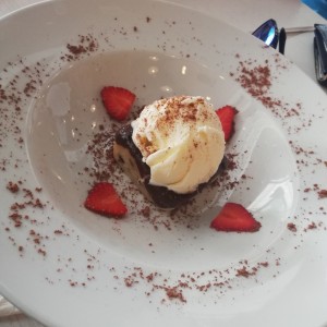 brownie con helado 
