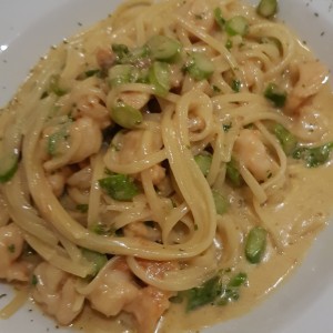 pasta con camarones 