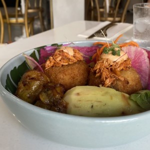 Croquetas de arroz con pollo