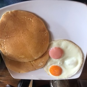 panqueques y huevos