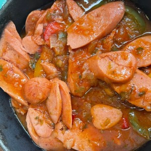 salchichas guisadas
