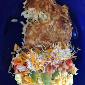 papa rayada con huevos