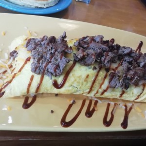 Steak omelette