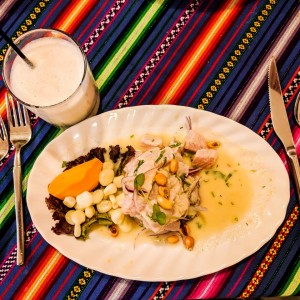Ceviche Tradicional y Pisco Sour