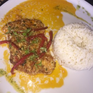 corvina al ajillo y vino