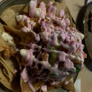 nachos mixtos media porcion