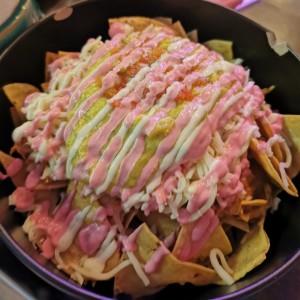Nachos de pollo orden completa