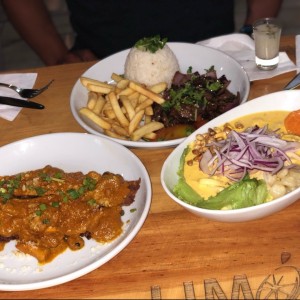 Pescado a lo macho,  lomito 507 y ceviche