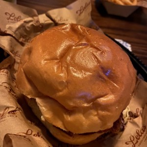 Cheese chicken burger